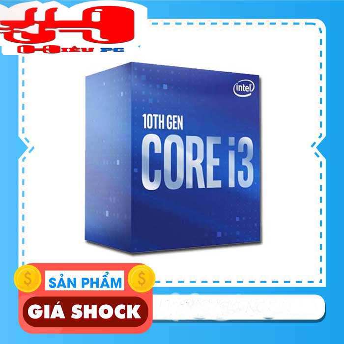 CPU Intel Core i3 10100F (3.60 Up to 4.30GHz, 6M, 4 Cores 8 Threads) Box Chính Hãng (Không GPU)