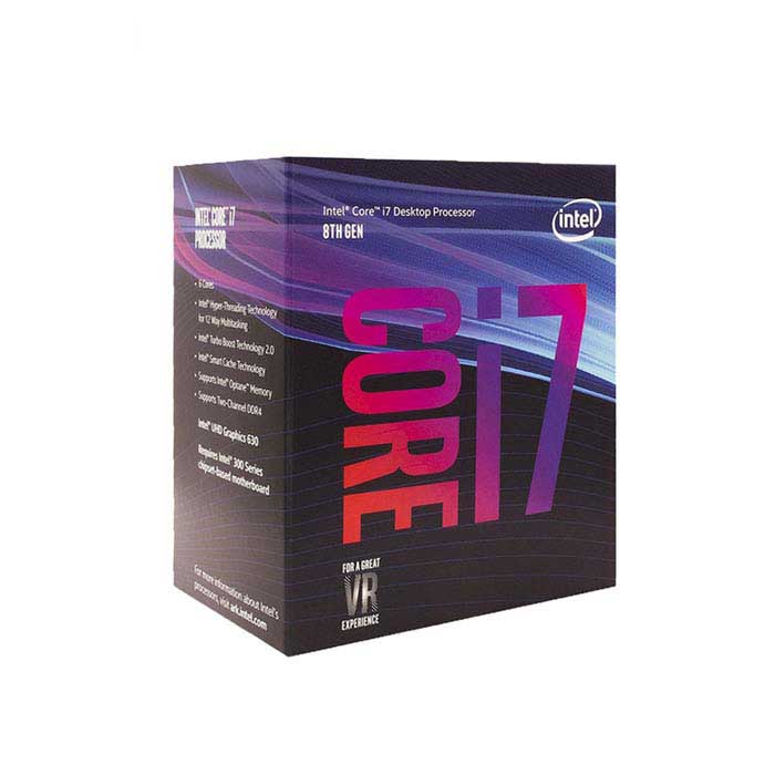 CPU Intel Core i7 8700 (4.60GHz, 12M, 6 Cores 12 Threads) Box Chính Hãng