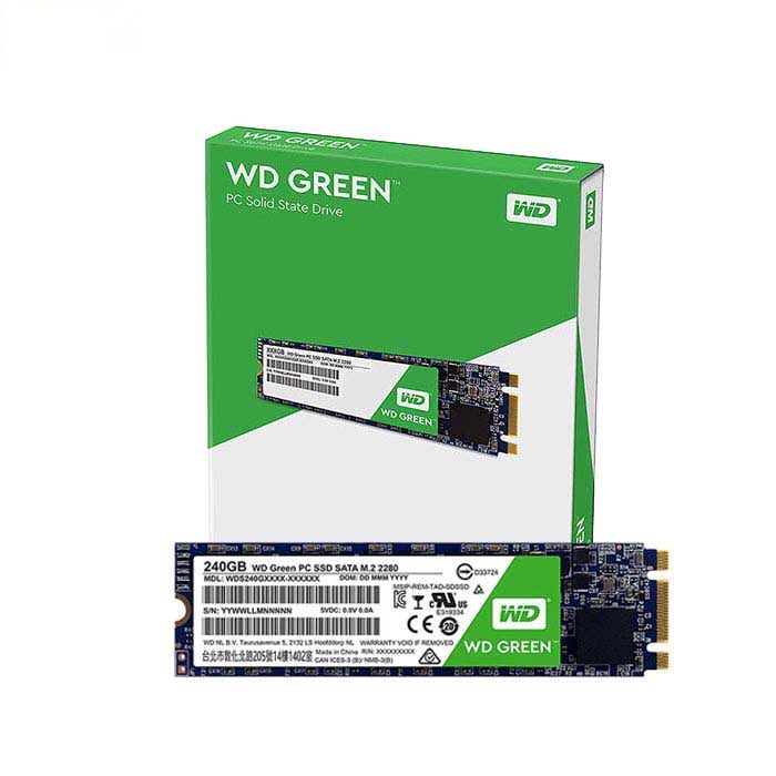 Ổ cứng SSD 240G Western Green M.2 Sata 6Gb/s TLC (WDS240G2GOB)
